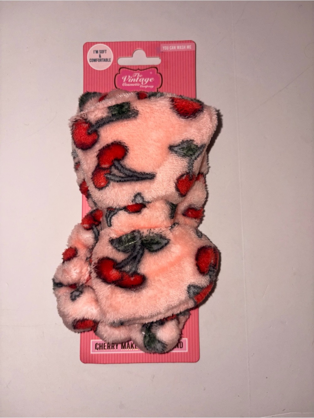 NWT The Vintage Cosmetic Company Cherry make-up headband